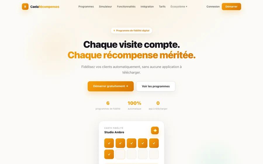 Aperçu de Fidélité (Rewards)